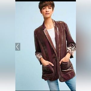 ANTHROPOLOGIE velvet blazer NWT